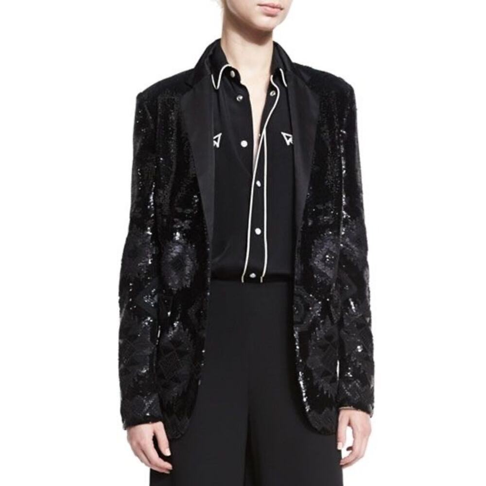 Ralph Lauren Collection Purple Label Sequin Blazer Evening Jacket Geometric $6K